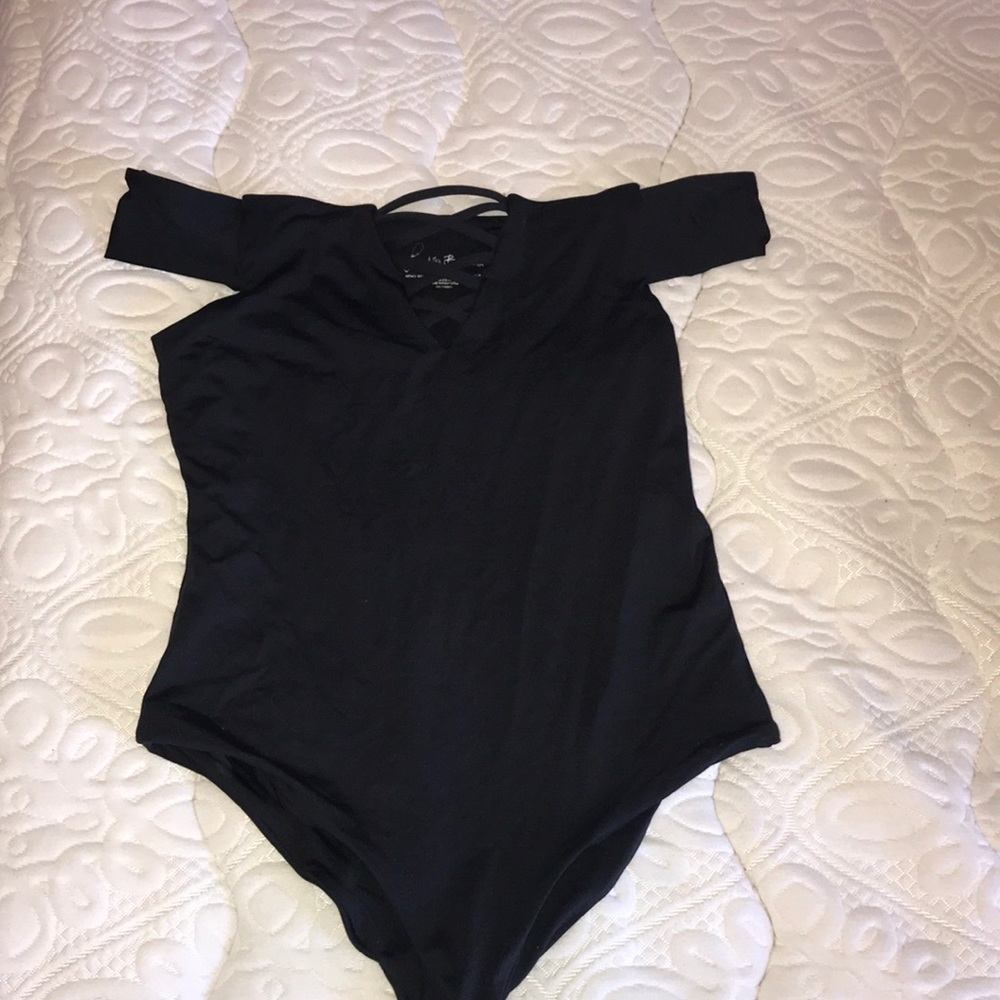 Frankie's Bikinis Black One Piece Swimsuit